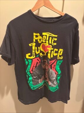 Graphic Tee - Black with Yellow & Green Print
